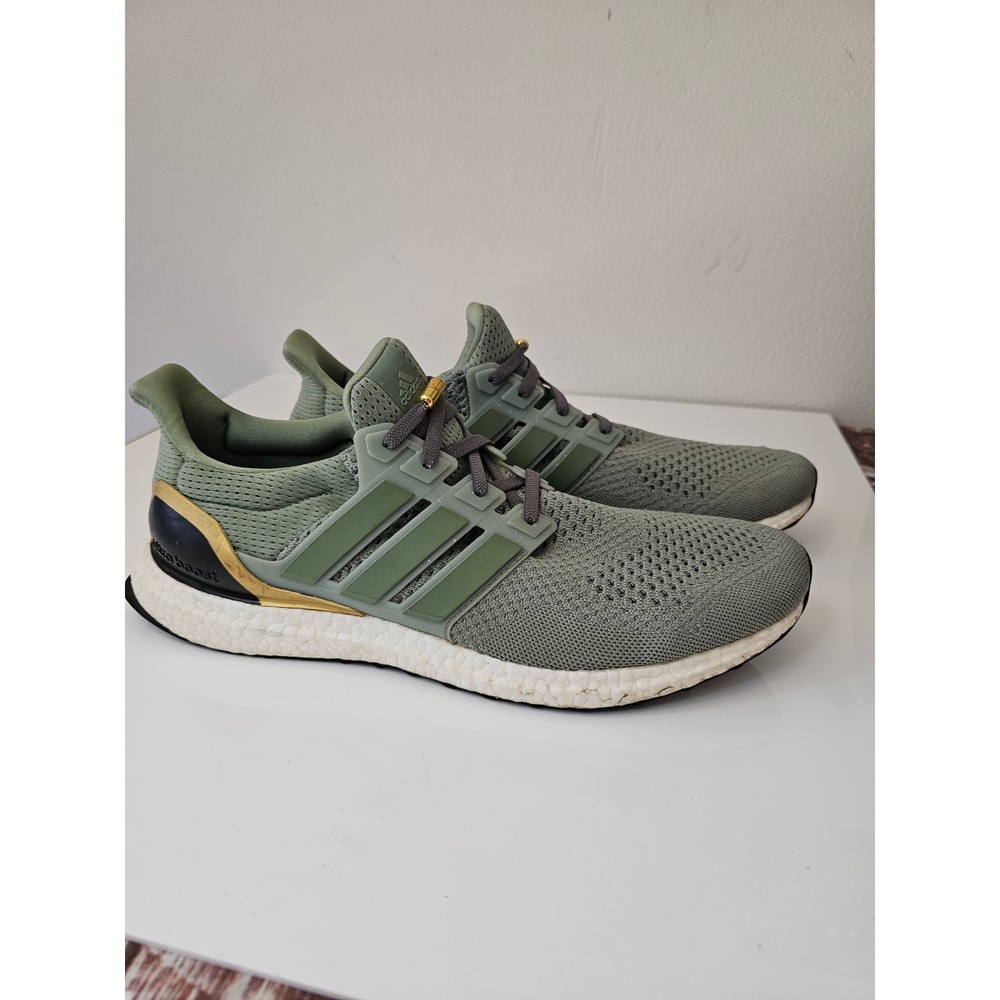Adidas Ultraboost 1.0 DNA Olive Green Gold Black Mens Size 14 GV7723